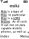 A single Wiki entry